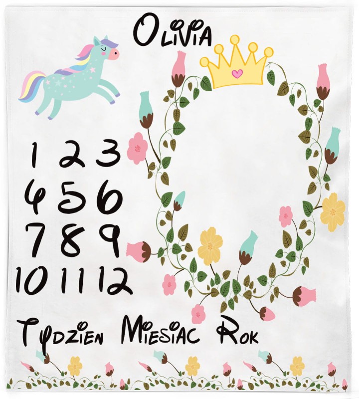 Kocyk do zdjęć z imieniem Crown