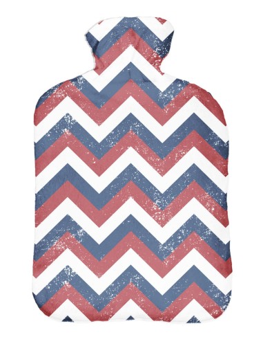 Termofor ze sweterkiem 2 litrowy Full Zig Zag Blue