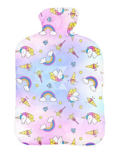 Termofor ze sweterkiem 2 litrowy Full Unicorn Rainbow