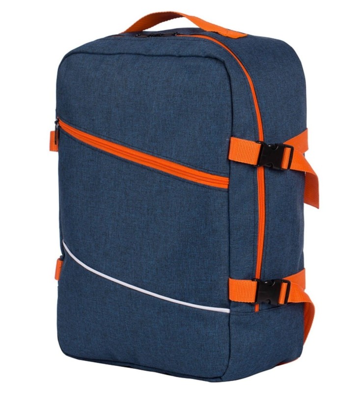Torba samolotowa 40x25x20 mała Granatowo-Pomarańczowa