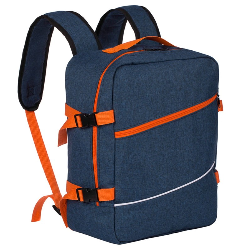 Torba samolotowa 40x25x20 mała Granatowo-Pomarańczowa