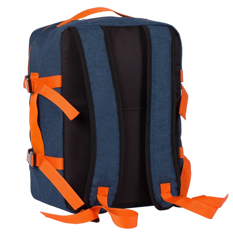 Torba samolotowa 40x25x20 mała Granatowo-Pomarańczowa
