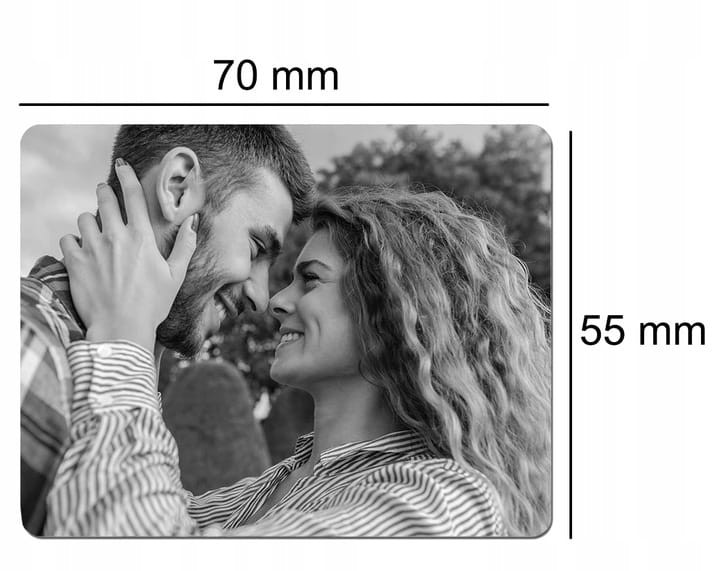Magnes z Twoim zdjęciem czarno-biały