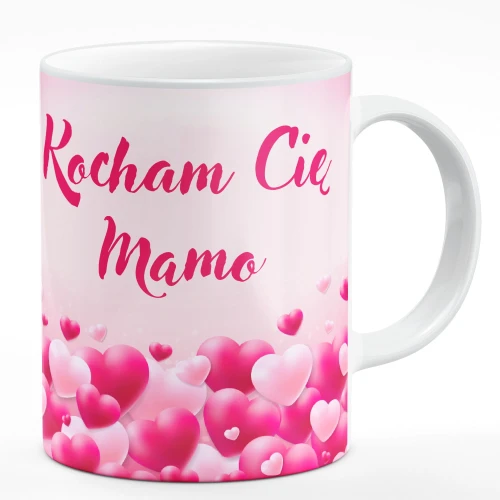 Kubek okazjonalny Kocham Cię mamo serca
