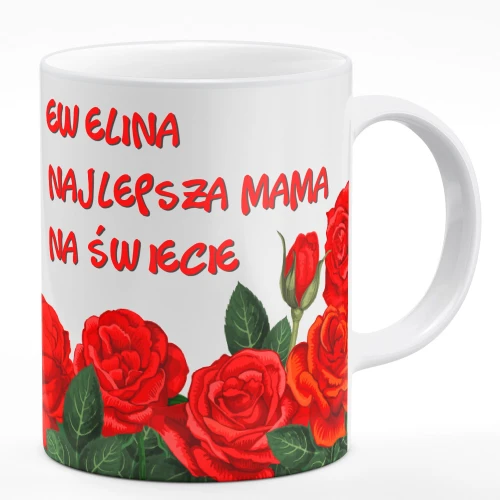 Kubek okazjonalny Najlepsza mama róże