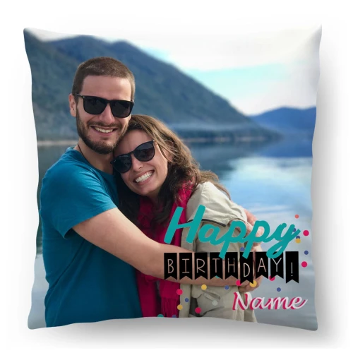 FOTO PODUSZKA ze Zdjęciem | 40x40 Happy Birthday
