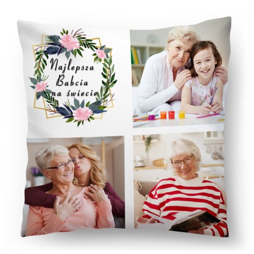 FOTO PODUSZKA ze Zdjęciem | Babci i Dziadka 45x45 Najlepsza babcia 2