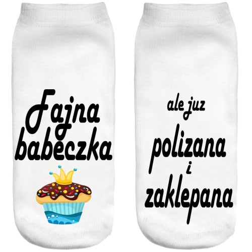 Śmieszne skarpetki damskie Stopki Fajna babeczka