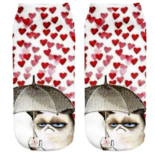 Śmieszne skarpetki damskie Stopki Grumpy hearts