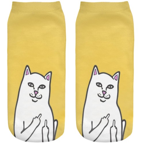 Śmieszne skarpetki damskie Stopki Fuck Kitty