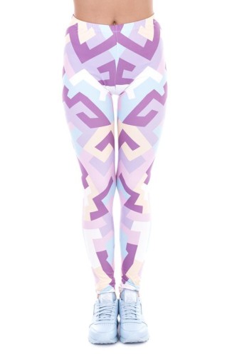 Legginsy Geometric shapes pink