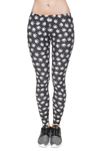 Legginsy Marijuana black