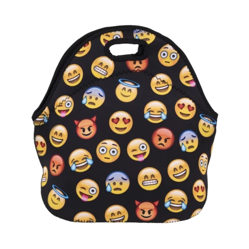 Torba Termiczna Na Lunch śniadaniówka Emoji Black