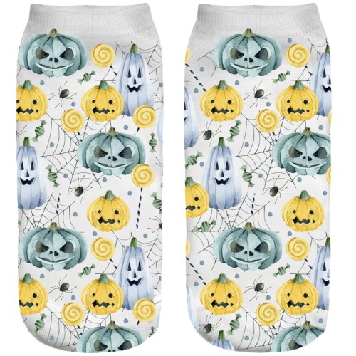 Stopki Halloween Dynie niebiesko-żółte