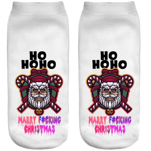 Stopki świąteczne Mikołaj czaszka f***ing christmas