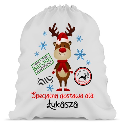 Worek na prezenty mały North Pole Express