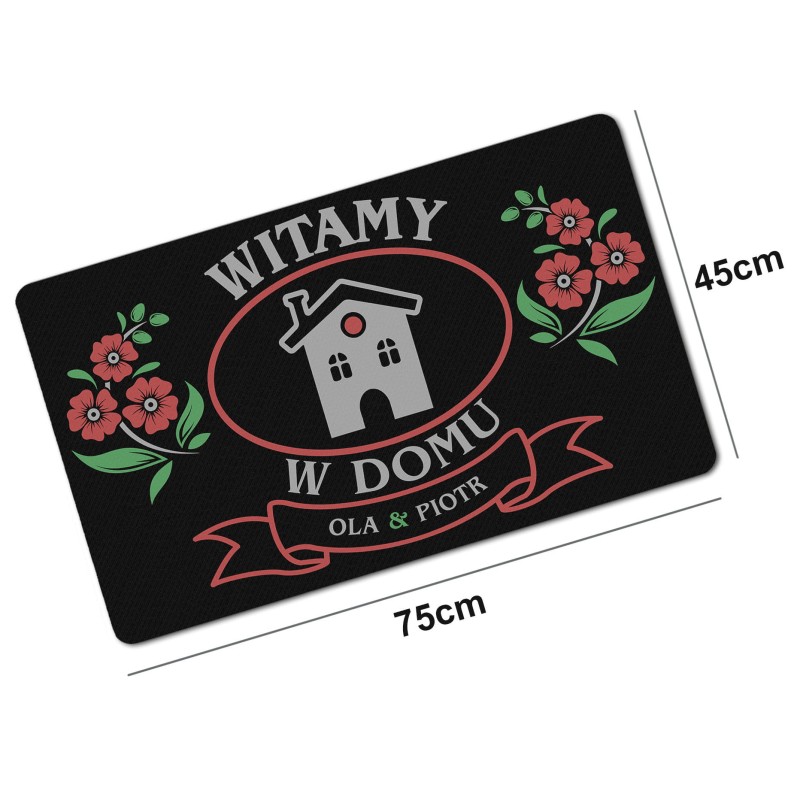 Personalizowana Wycieraczka pod drzwi 75 cm