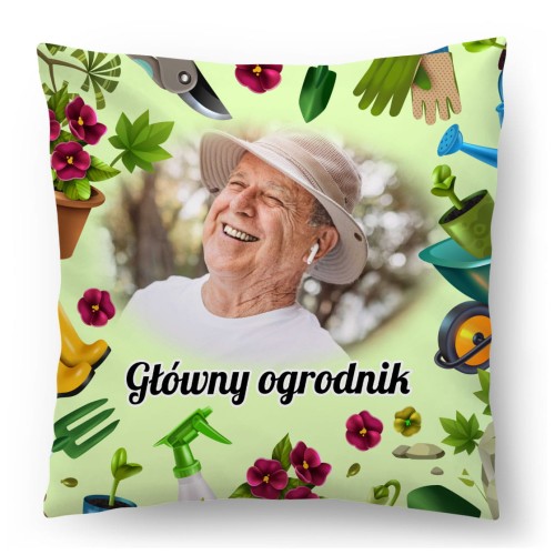 FOTO PODUSZKA ze Zdjęciem | Dla Dziadka 45x45 Główny ogrodnik