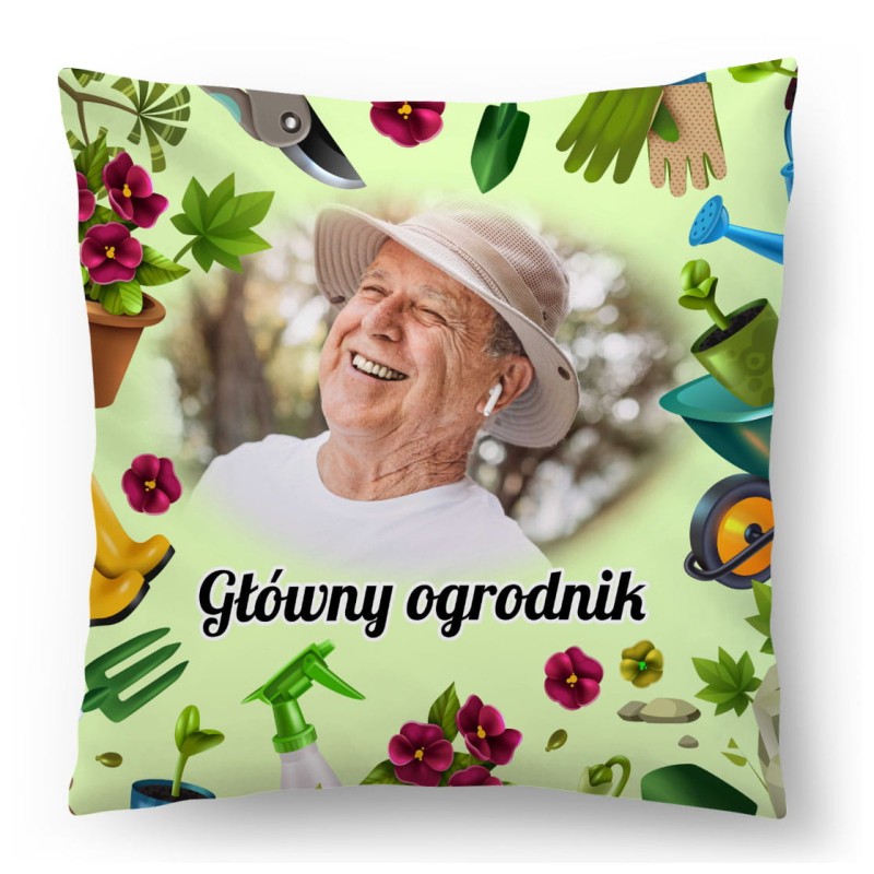 FOTO PODUSZKA ze Zdjęciem | Dla Dziadka 45x45 Główny ogrodnik