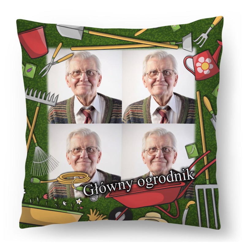 FOTO PODUSZKA ze Zdjęciem dla Dziadka 45x45 Główny ogrodnik