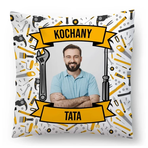 FOTO PODUSZKA ze Zdjęciem | Dzień Ojca 45x45 Kochany tata