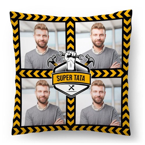 FOTO PODUSZKA ze Zdjęciem | Dzień Ojca 45x45 Super tata
