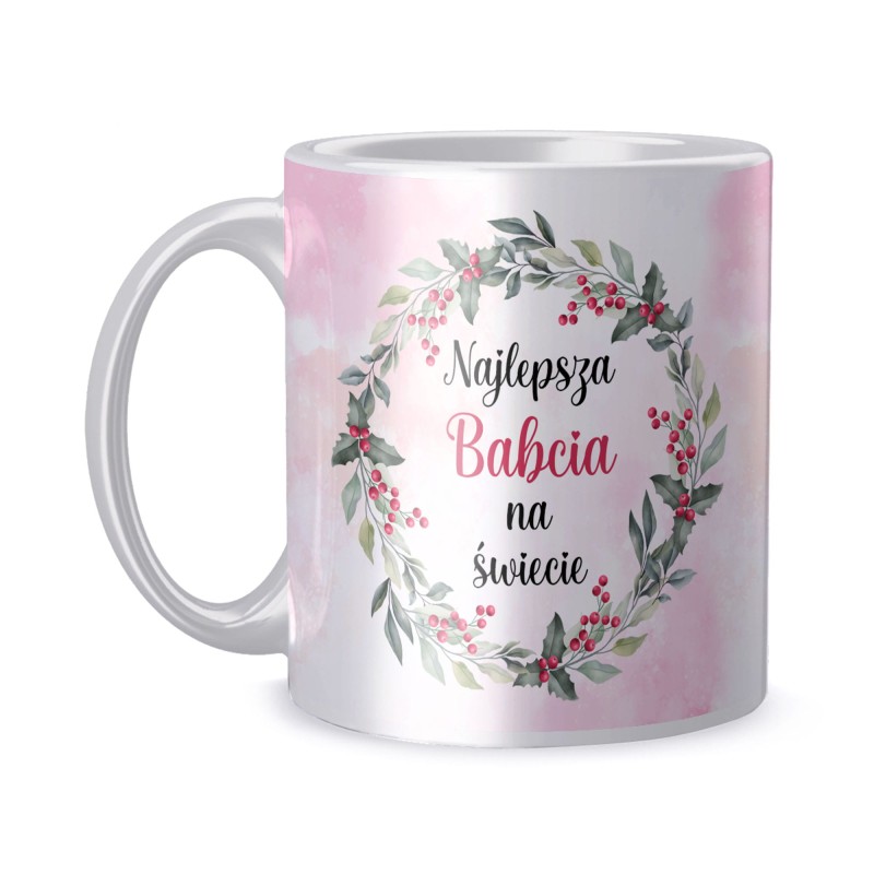 Zestaw poduszka + kubek święta Najlepsza babcia