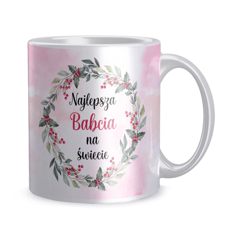 Zestaw poduszka + kubek święta Najlepsza babcia