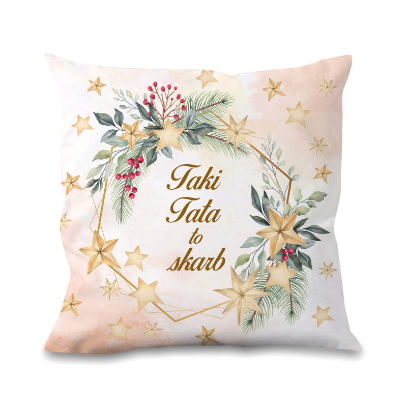 Zestaw poduszka + kubek święta Tata skarb