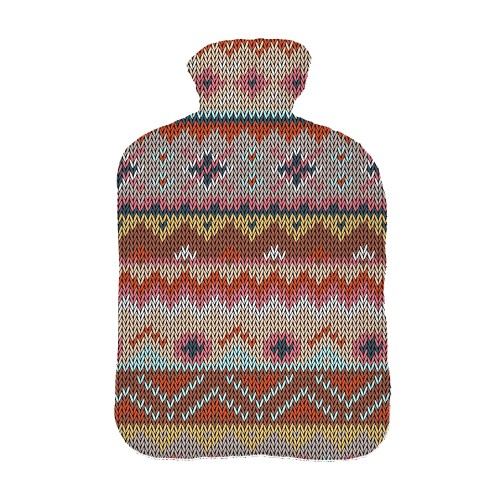 Termofor ze sweterkiem 2 litrowy Szlaczek boho