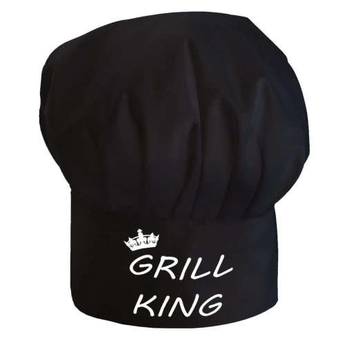 Czapka kucharska czarna Grill King