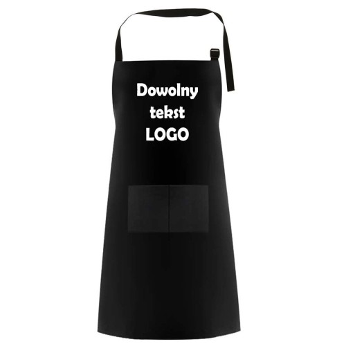 Fartuch gastronomiczny Dowolny tekst/logo czarny