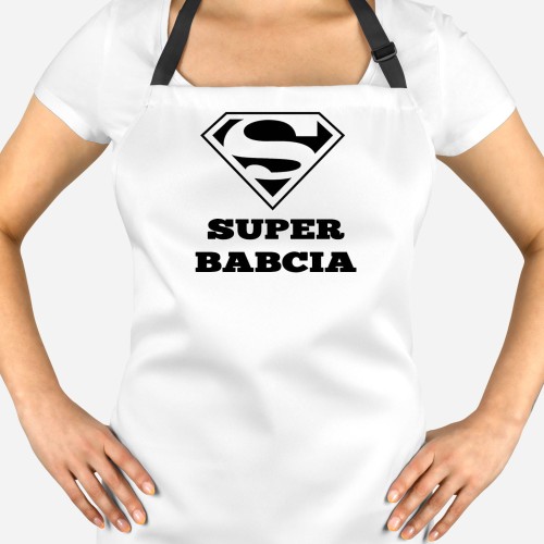 Fartuch Superbabcia biały