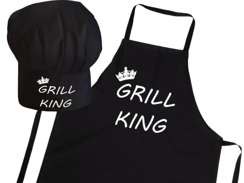 Zestaw fartuch + czapka Grill King