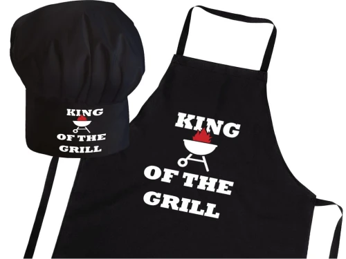 Zestaw fartuch + czapka King of the grill