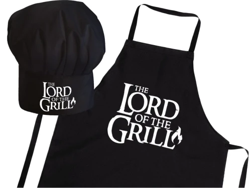 Zestaw fartuch + czapka Lord of the grill