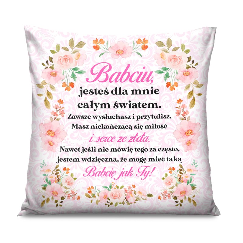 Poduszka Dzień Babci i Dziadka 45x45 Babciu