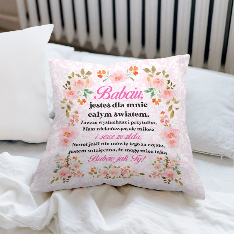 Poduszka Dzień Babci i Dziadka 45x45 Babciu