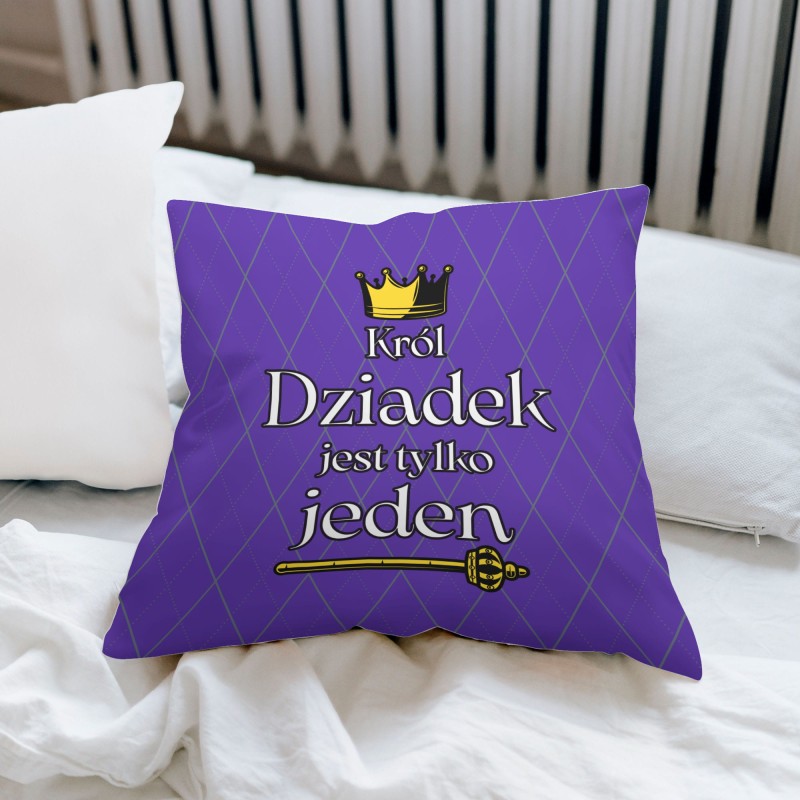 Poduszka Dzień Babci i Dziadka 45x45 Król Dziadek