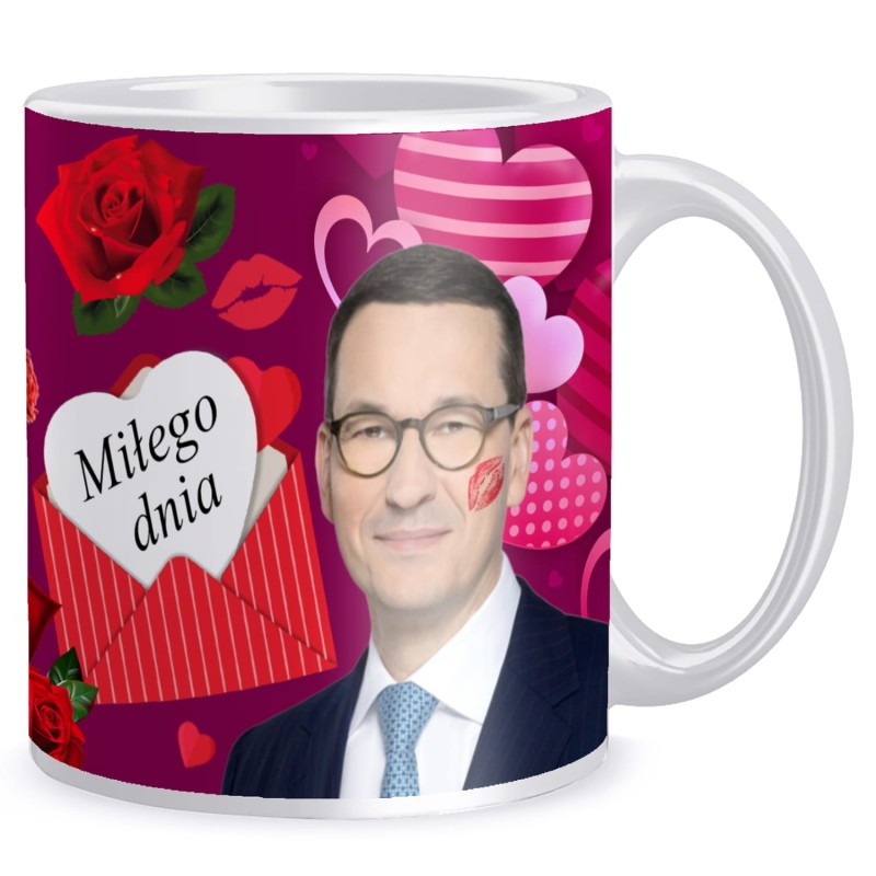 Foto kubek śmieszny walentynki Mateusz Morawiecki