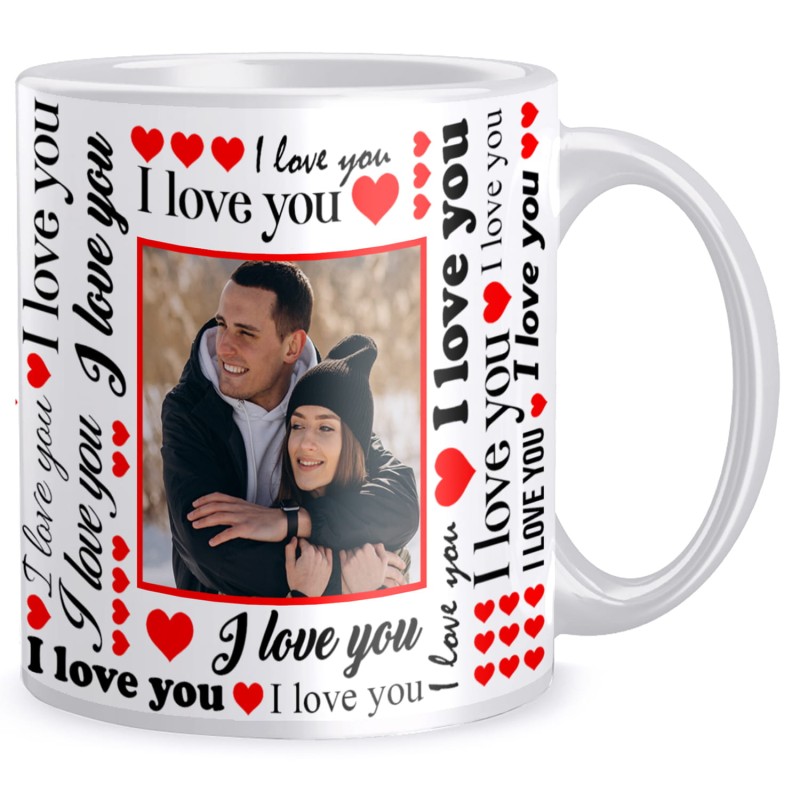Kubek Walentynki ze zdjęciem I love you