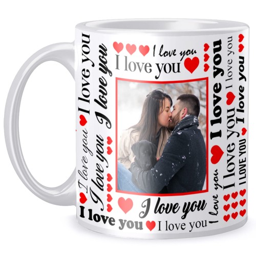 Kubek Walentynki ze zdjęciem I love you