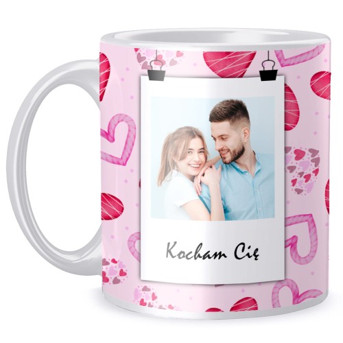 Kubek Walentynki ze zdjęciem Kocham Cię