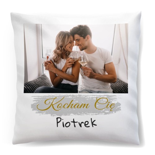 FOTO PODUSZKA ze Zdjęciem | Walentynki Kocham Cię + imię