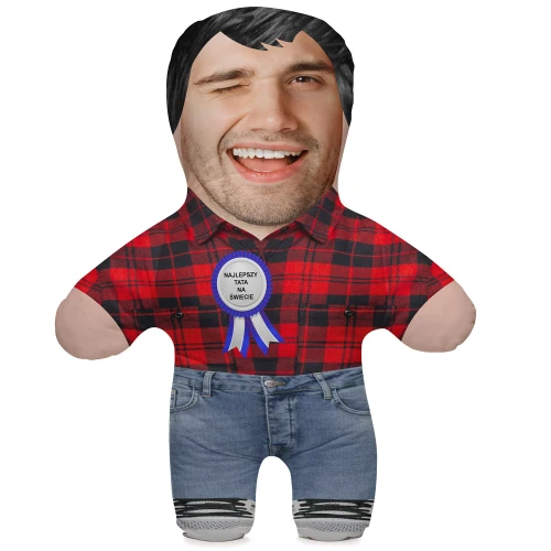 Poduszka personalizowana lalka 3D z Twoim zdjeciem Tata