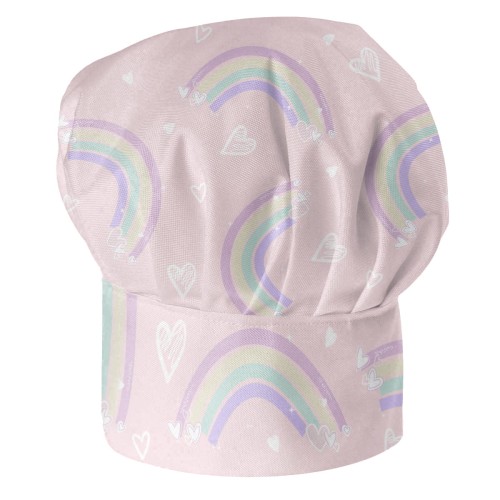 Czapka kucharska dziecięca Unicorn tęcza