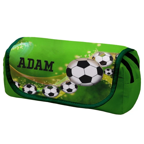 Piórnik szkolny personalizowany z klapką Futbol