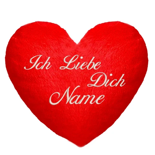 Poduszka haft Ich liebie dich + imię