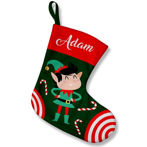 Skarpeta świąteczna personalizowana z imieniem Elf