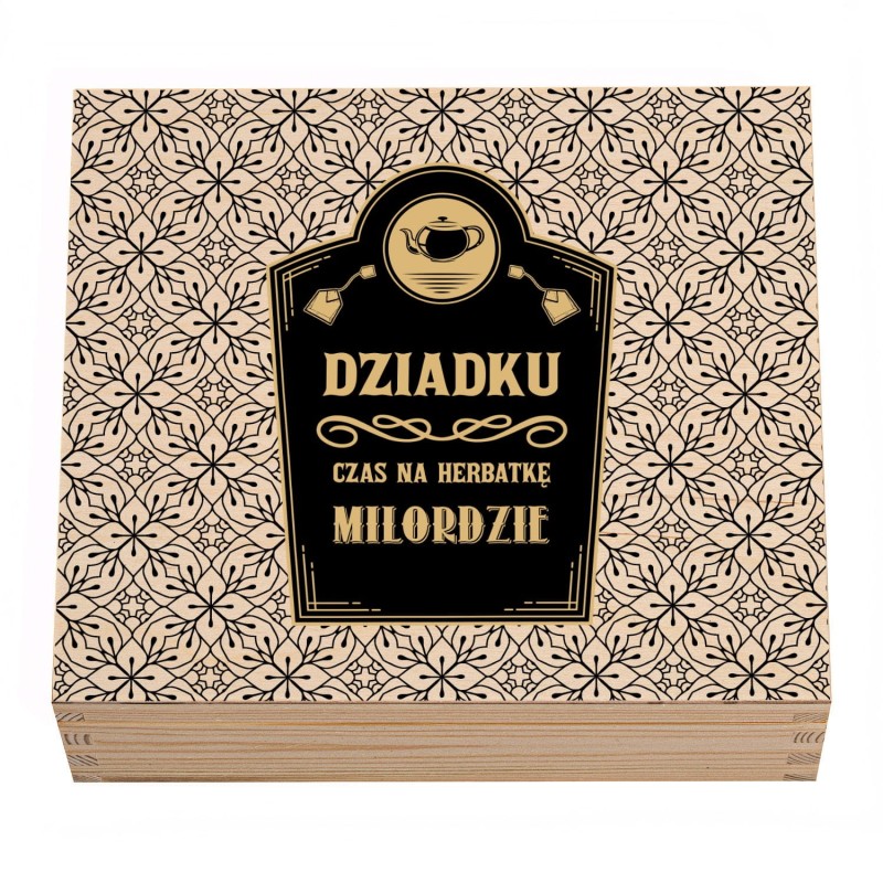Drewniane pudełko na herbatę